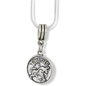 Taurus Astrology Horoscope Charm Snake Chain Necklace